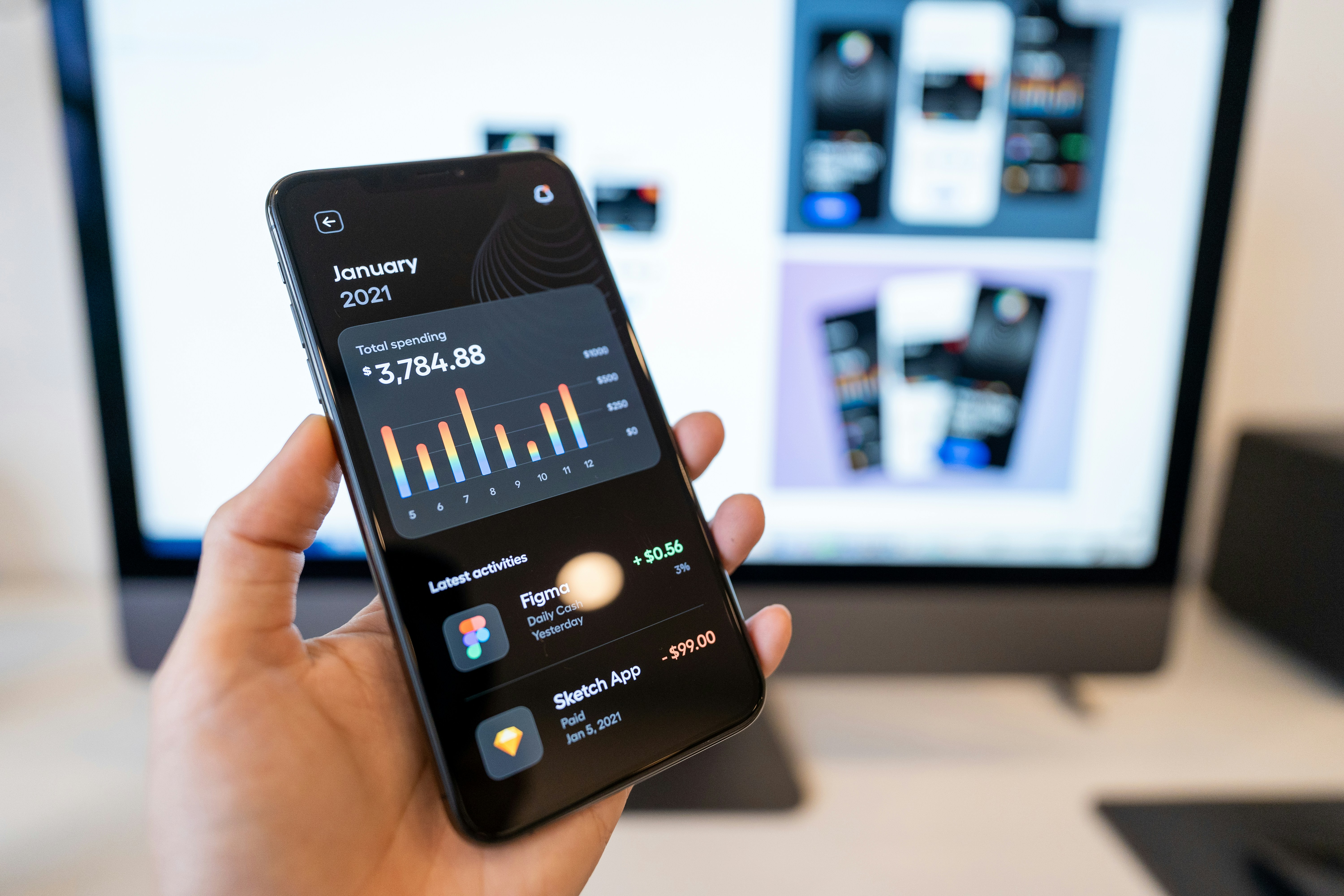 Mobile sales management app showing real-time order entry and inventory tracking
